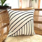Organic Lines White Sadza Pillow La Vie Bien Organic Lines White Sadza Pillow