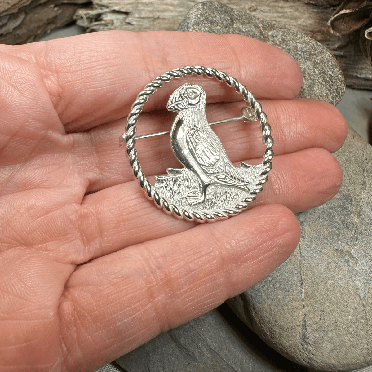 Orkney Puffin Brooch - Handmade in Scotland Brooch La Vie Bien Orkney Puffin Brooch - Handmade in Scotland