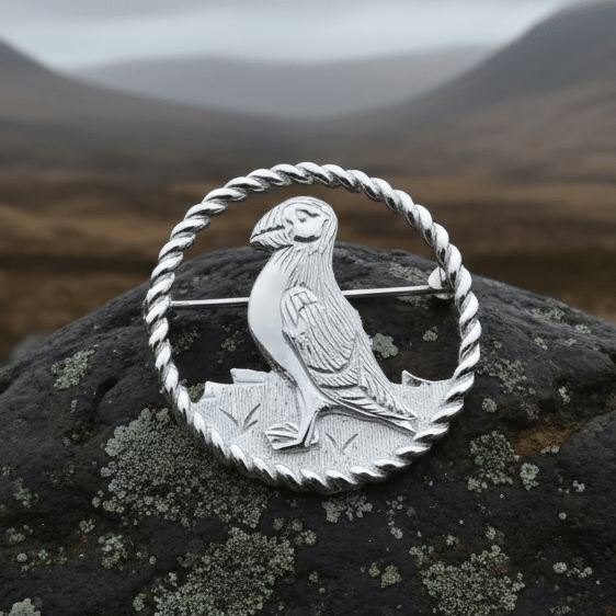 Orkney Puffin Brooch - Handmade in Scotland Brooch La Vie Bien Orkney Puffin Brooch - Handmade in Scotland