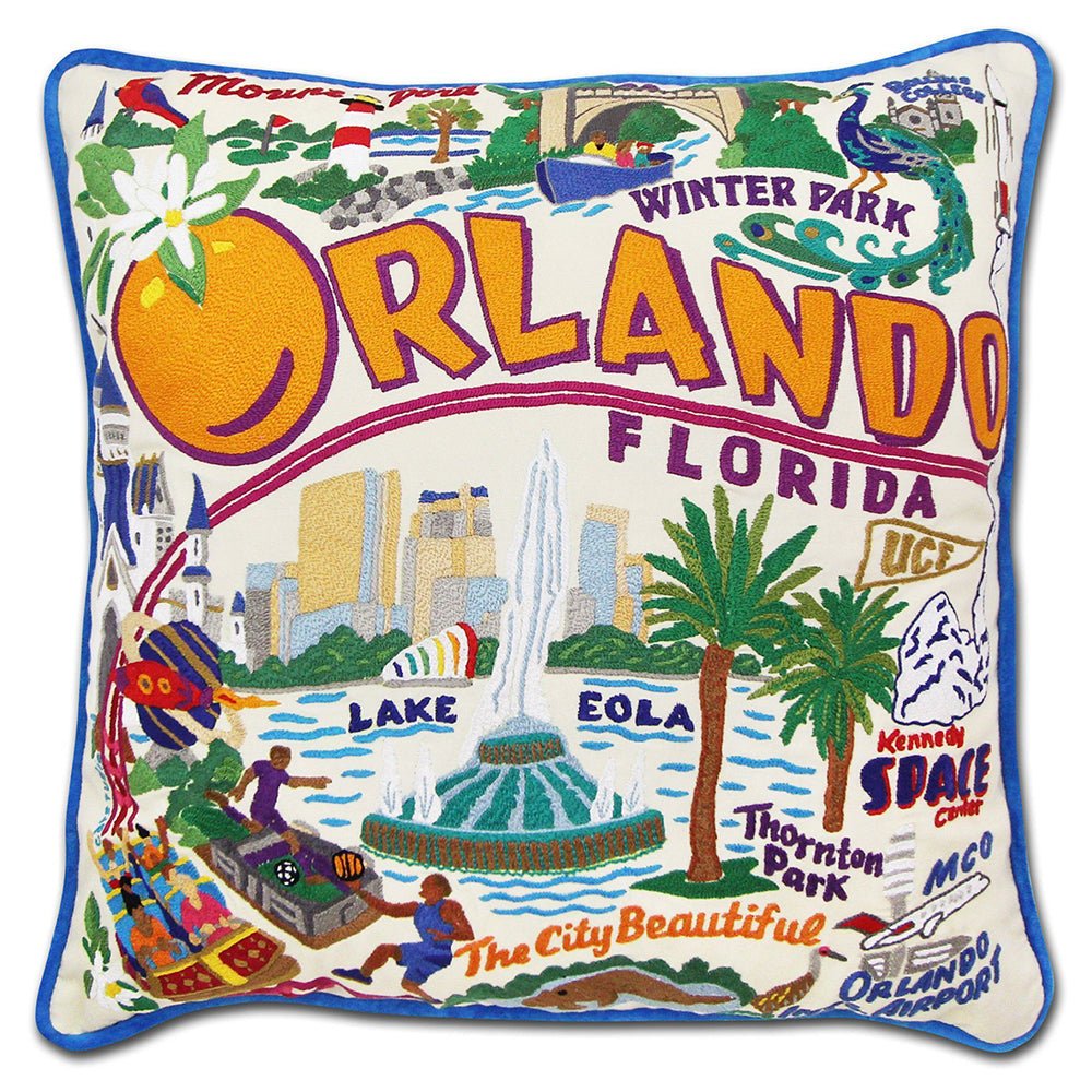 Orlando Hand - Embroidered Pillow Pillows La Vie Bien Orlando Hand - Embroidered Pillow