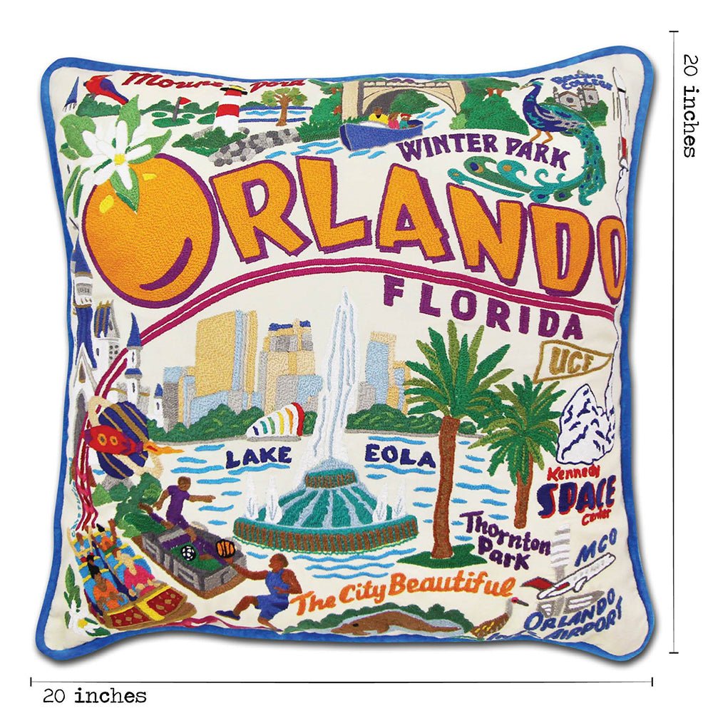 Orlando Hand - Embroidered Pillow Pillows La Vie Bien Orlando Hand - Embroidered Pillow