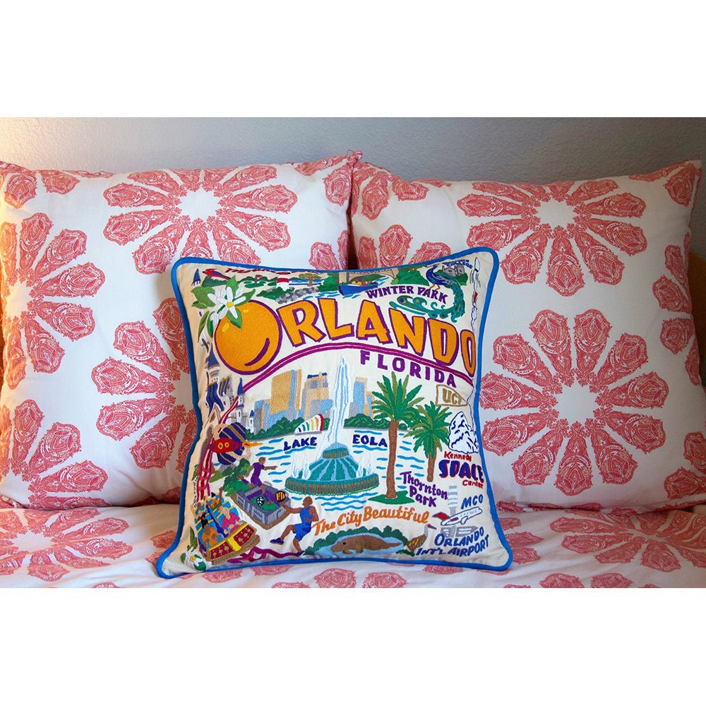 Orlando Hand - Embroidered Pillow Pillows La Vie Bien Orlando Hand - Embroidered Pillow