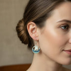 Oslo Viking Longship Enamel Earrings - Norse Jewelry Dangle Earrings La Vie Bien Oslo Viking Longship Enamel Earrings - Norse Jewelry