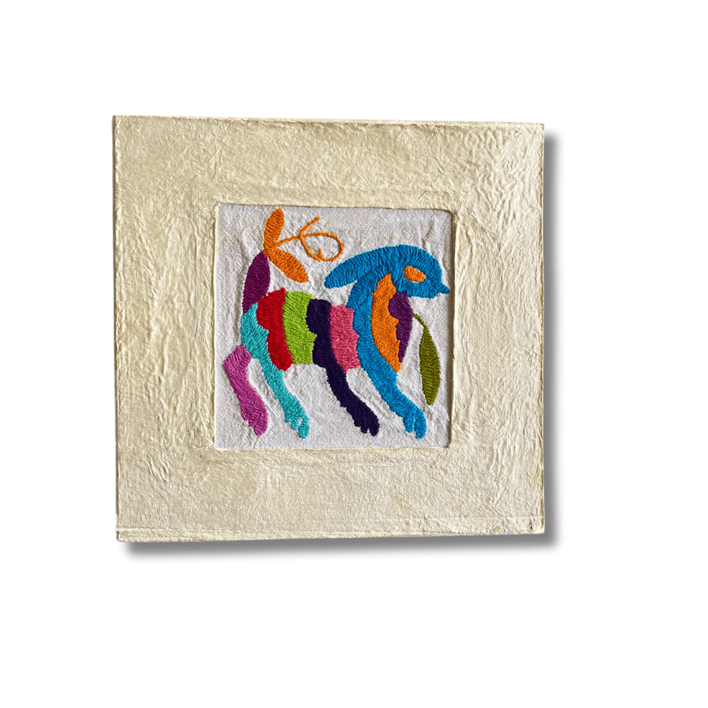 Otomí Amate Embroidered Assorted Art Textile Wall Decor Unframed - Mexico Decor La Vie Bien Otomí Amate Embroidered Assorted Art Textile Wall Decor Unframed - Mexico