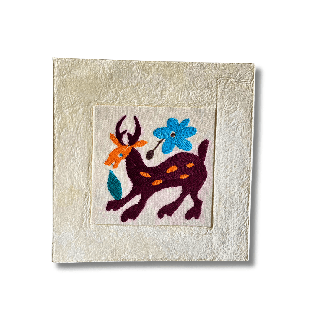 Otomí Amate Embroidered Assorted Art Textile Wall Decor Unframed - Mexico Decor La Vie Bien Otomí Amate Embroidered Assorted Art Textile Wall Decor Unframed - Mexico