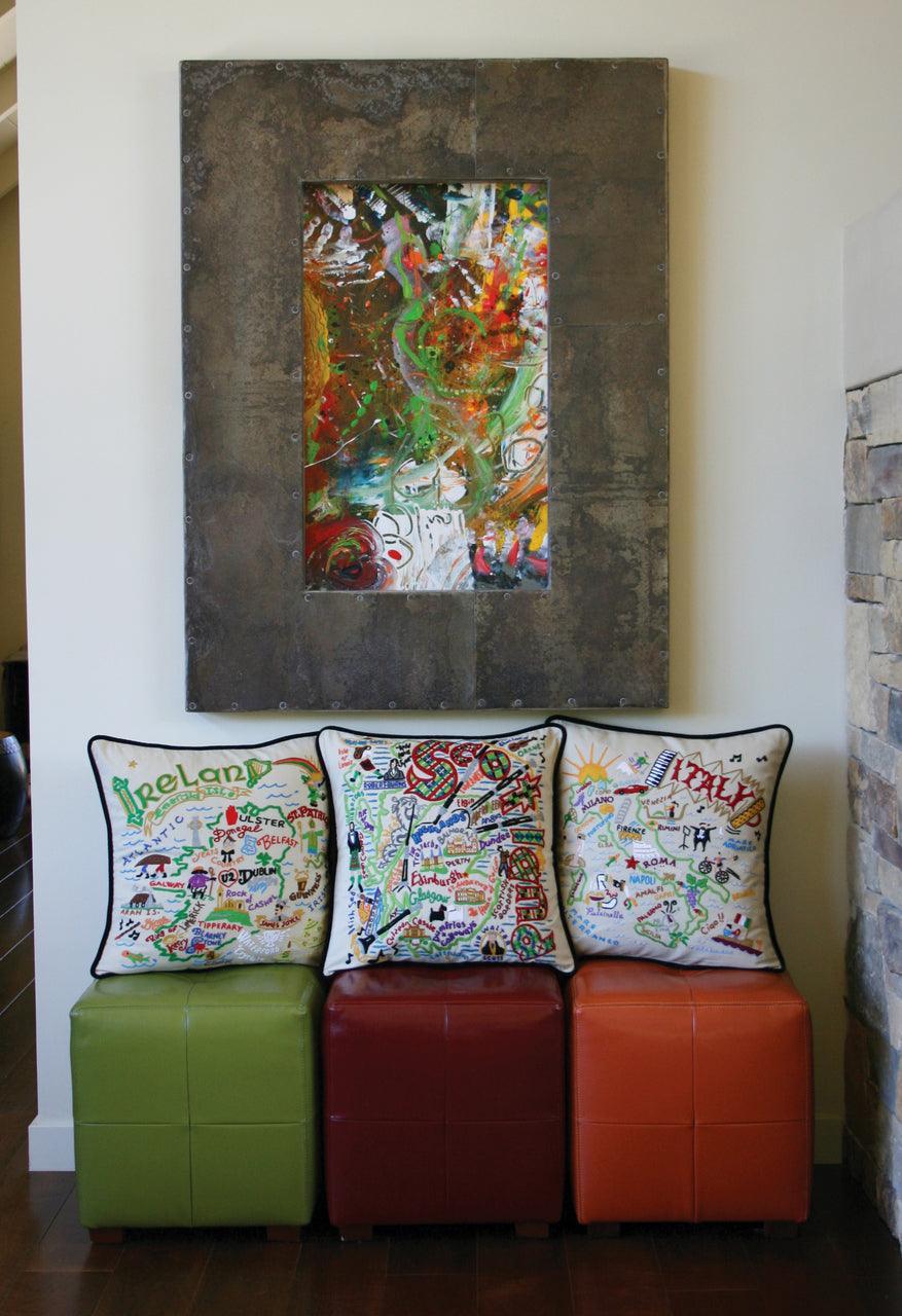 Ottawa Hand - Embroidered Pillow Pillows La Vie Bien Ottawa Hand - Embroidered Pillow