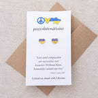 Our Hearts Are With Ukraine Gold Plated Earrings Earrings - Fine La Vie Bien Our Hearts Are With Ukraine Gold Plated Earrings