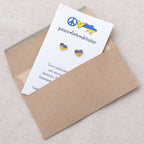 Our Hearts Are With Ukraine Gold Plated Earrings Earrings - Fine La Vie Bien Our Hearts Are With Ukraine Gold Plated Earrings