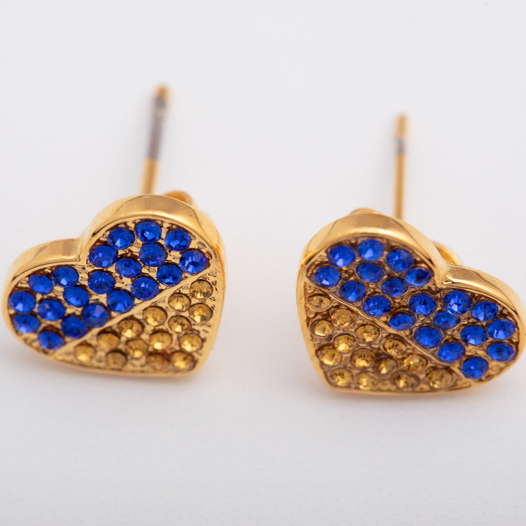 Our Hearts Are With Ukraine Gold Plated Earrings Earrings - Fine La Vie Bien Our Hearts Are With Ukraine Gold Plated Earrings
