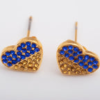 Our Hearts Are With Ukraine Gold Plated Earrings Earrings - Fine La Vie Bien Our Hearts Are With Ukraine Gold Plated Earrings