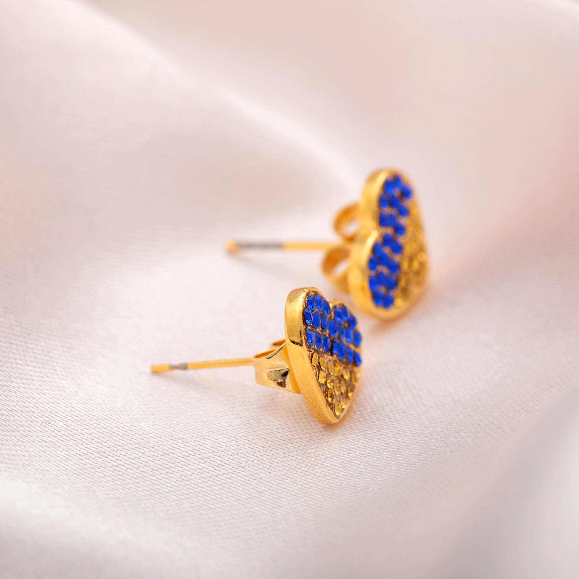 Our Hearts Are With Ukraine Gold Plated Earrings Earrings - Fine La Vie Bien Our Hearts Are With Ukraine Gold Plated Earrings