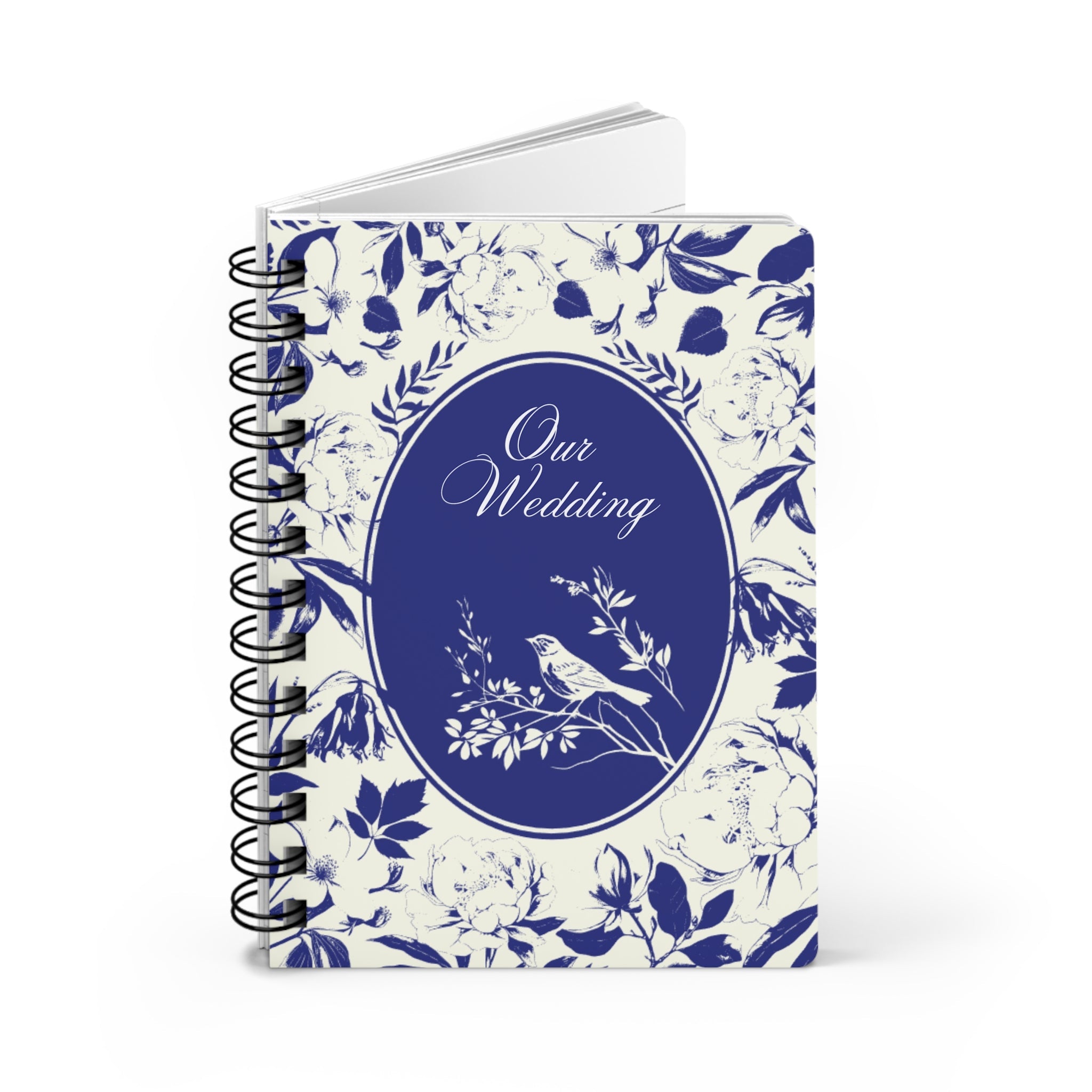 Our Wedding spiral notebook, Journal with Bird, Elegant Floral Notebook Paper products La Vie Bien Our Wedding spiral notebook, Journal with Bird, Elegant Floral Notebook