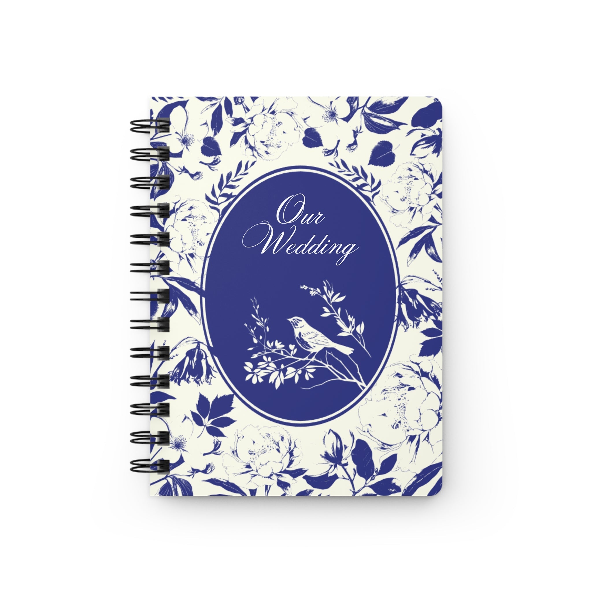 Our Wedding spiral notebook, Journal with Bird, Elegant Floral Notebook Paper products La Vie Bien Our Wedding spiral notebook, Journal with Bird, Elegant Floral Notebook