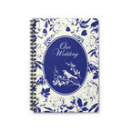 Our Wedding spiral notebook, Journal with Bird, Elegant Floral Notebook, Ruled Line Notebook, Wedding Planner Notebook, Bridal Shower Gift by Printify