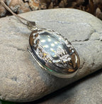 Oval Claddagh Locket Necklace in Sterling Silver Locket La Vie Bien Oval Claddagh Locket Necklace in Sterling Silver