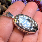 Oval Claddagh Locket Necklace in Sterling Silver Locket La Vie Bien Oval Claddagh Locket Necklace in Sterling Silver