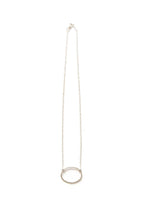Oval Simplicity Textured Sterling Necklace