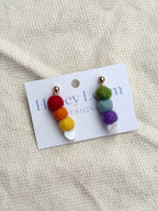Over the Rainbow Felt Earring La Vie Bien Over the Rainbow Felt Earring