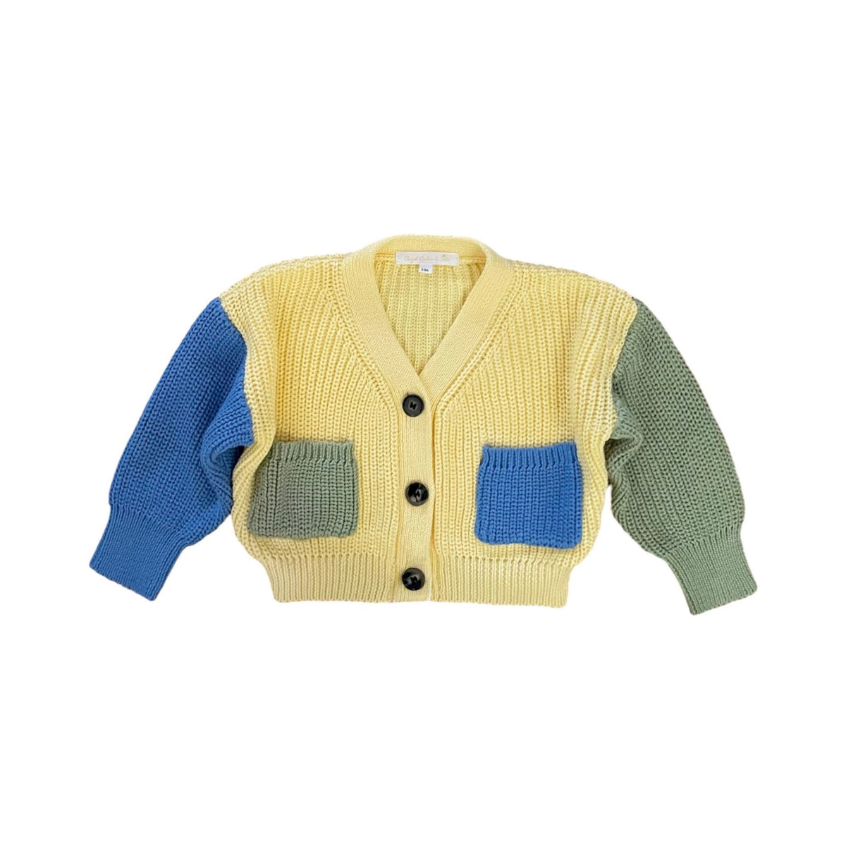 Oversized Colorblock Knit Pocket Cardigan Cardigan La Vie Bien Oversized Colorblock Knit Pocket Cardigan