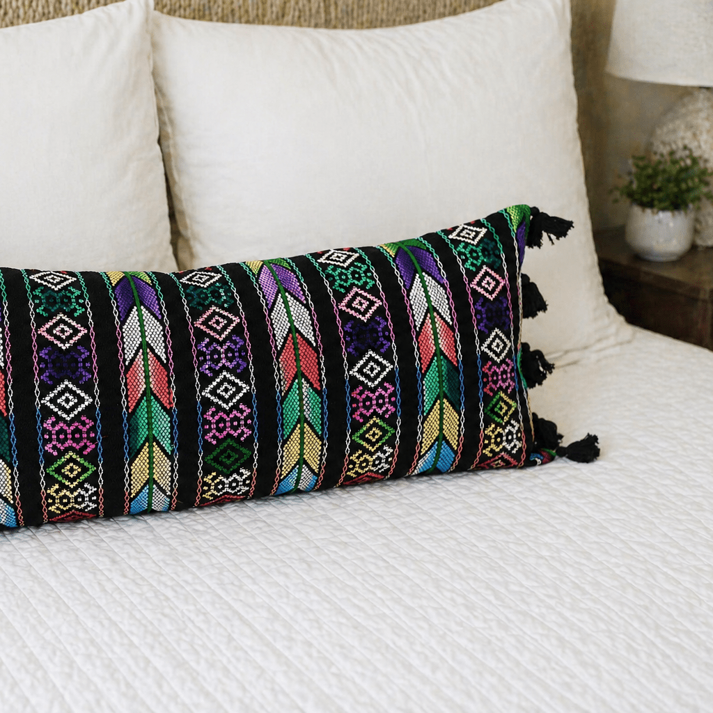 Oversized Guatemalan Lumbar Pillow Home La Vie Bien Oversized Guatemalan Lumbar Pillow