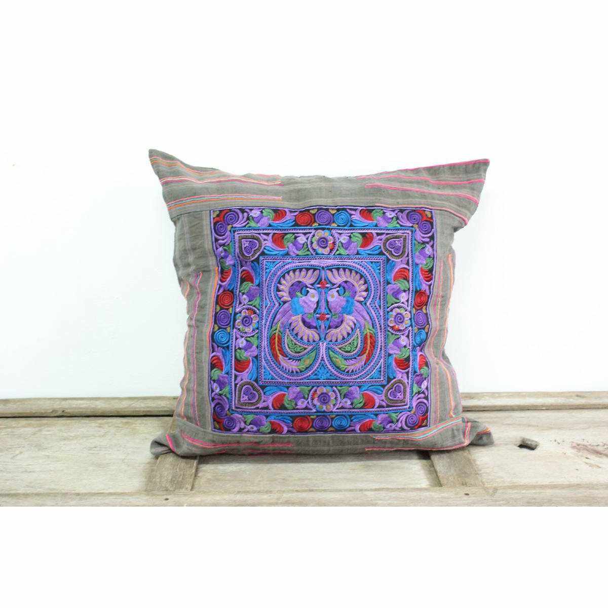 Oversized Sunan Embroidered Pillow Cover - Thailand Decor La Vie Bien Oversized Sunan Embroidered Pillow Cover - Thailand