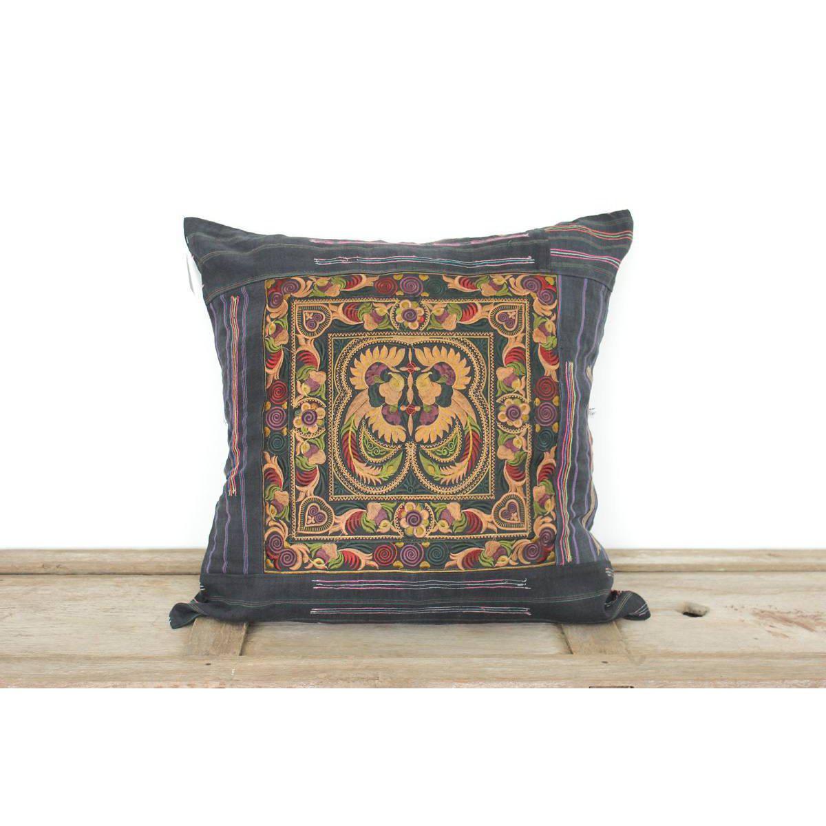 Oversized Sunan Embroidered Pillow Cover - Thailand Decor La Vie Bien Oversized Sunan Embroidered Pillow Cover - Thailand