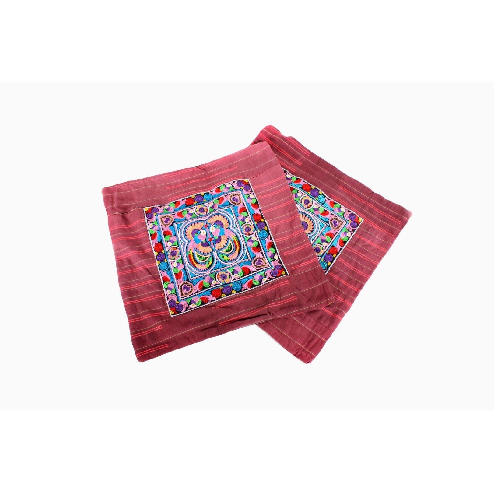 Oversized Sunan Embroidered Pillow Cover - Thailand Decor La Vie Bien Oversized Sunan Embroidered Pillow Cover - Thailand