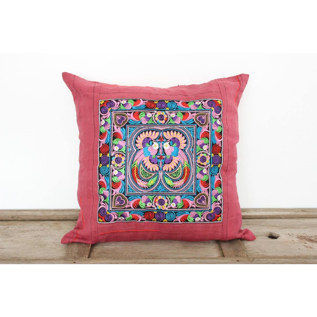 Oversized Sunan Embroidered Pillow Cover - Thailand Decor La Vie Bien Oversized Sunan Embroidered Pillow Cover - Thailand