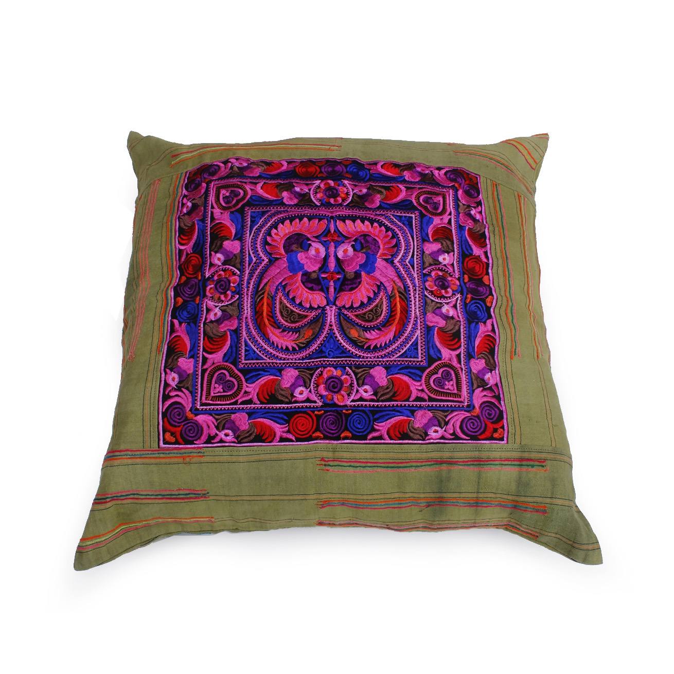 Oversized Sunan Embroidered Pillow Cover - Thailand Decor La Vie Bien Oversized Sunan Embroidered Pillow Cover - Thailand