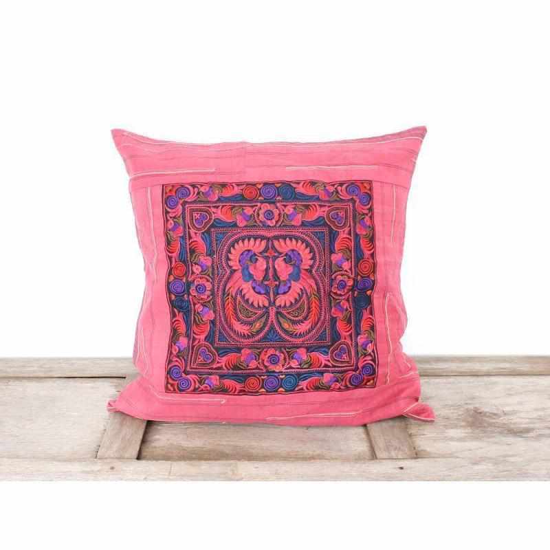Oversized Sunan Embroidered Pillow Cover - Thailand Decor La Vie Bien Oversized Sunan Embroidered Pillow Cover - Thailand