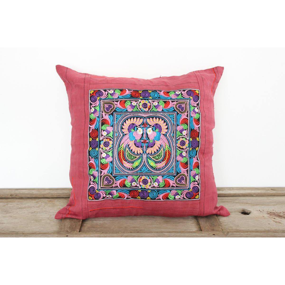 Oversized Sunan Embroidered Pillow Cover - Thailand Decor La Vie Bien Oversized Sunan Embroidered Pillow Cover - Thailand