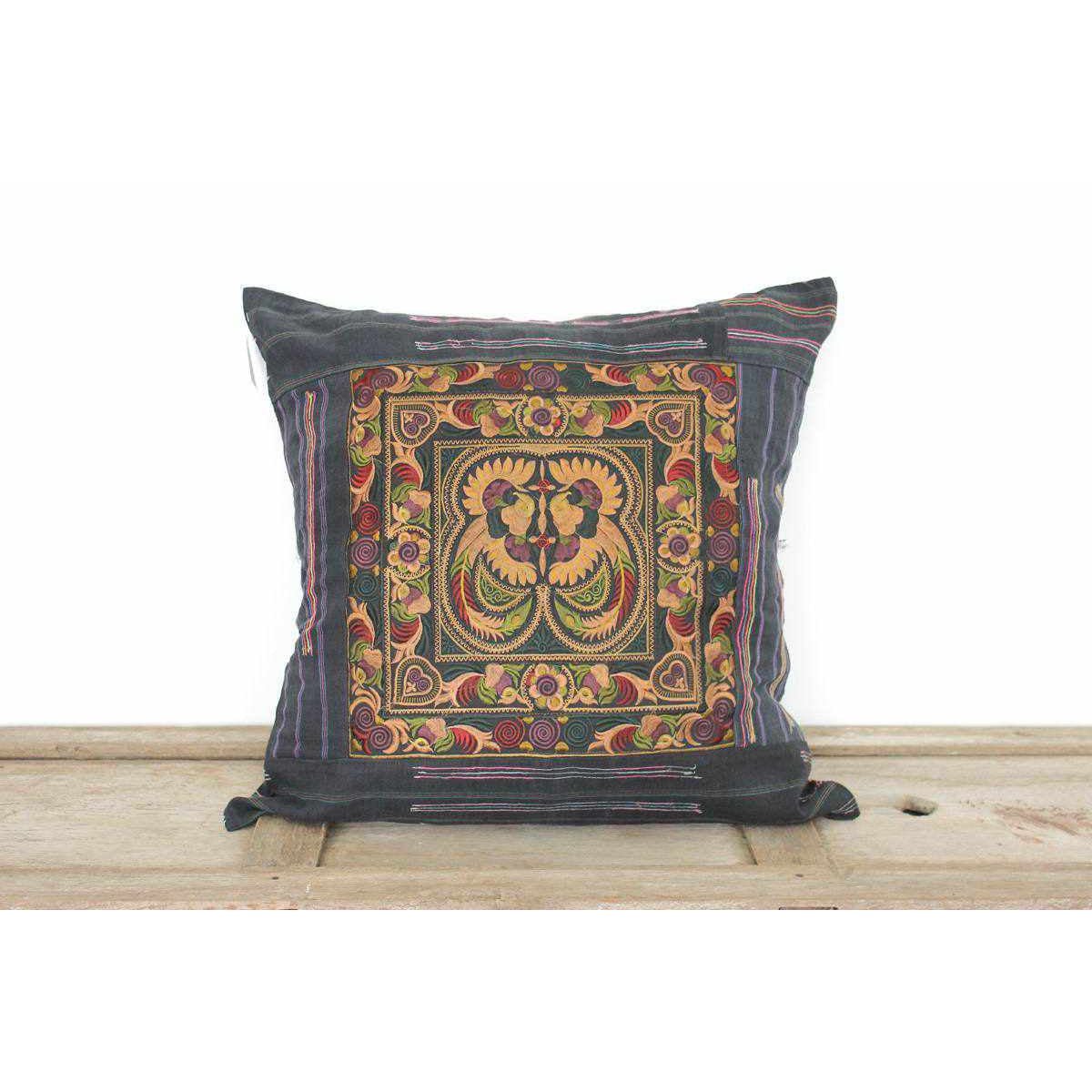 Oversized Sunan Embroidered Pillow Cover - Thailand Decor La Vie Bien Oversized Sunan Embroidered Pillow Cover - Thailand