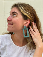 Bold Beaded Turquoise Earrings by Fair Anita
