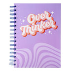 Overthinker Spiral Bound Notebook | Reflective Cover Journal | Retro Violet by The Bullish Store