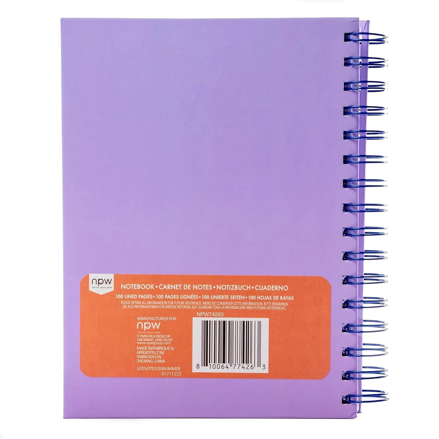 Overthinker Spiral Bound Notebook | Reflective Cover Journal | Retro Violet by The Bullish Store