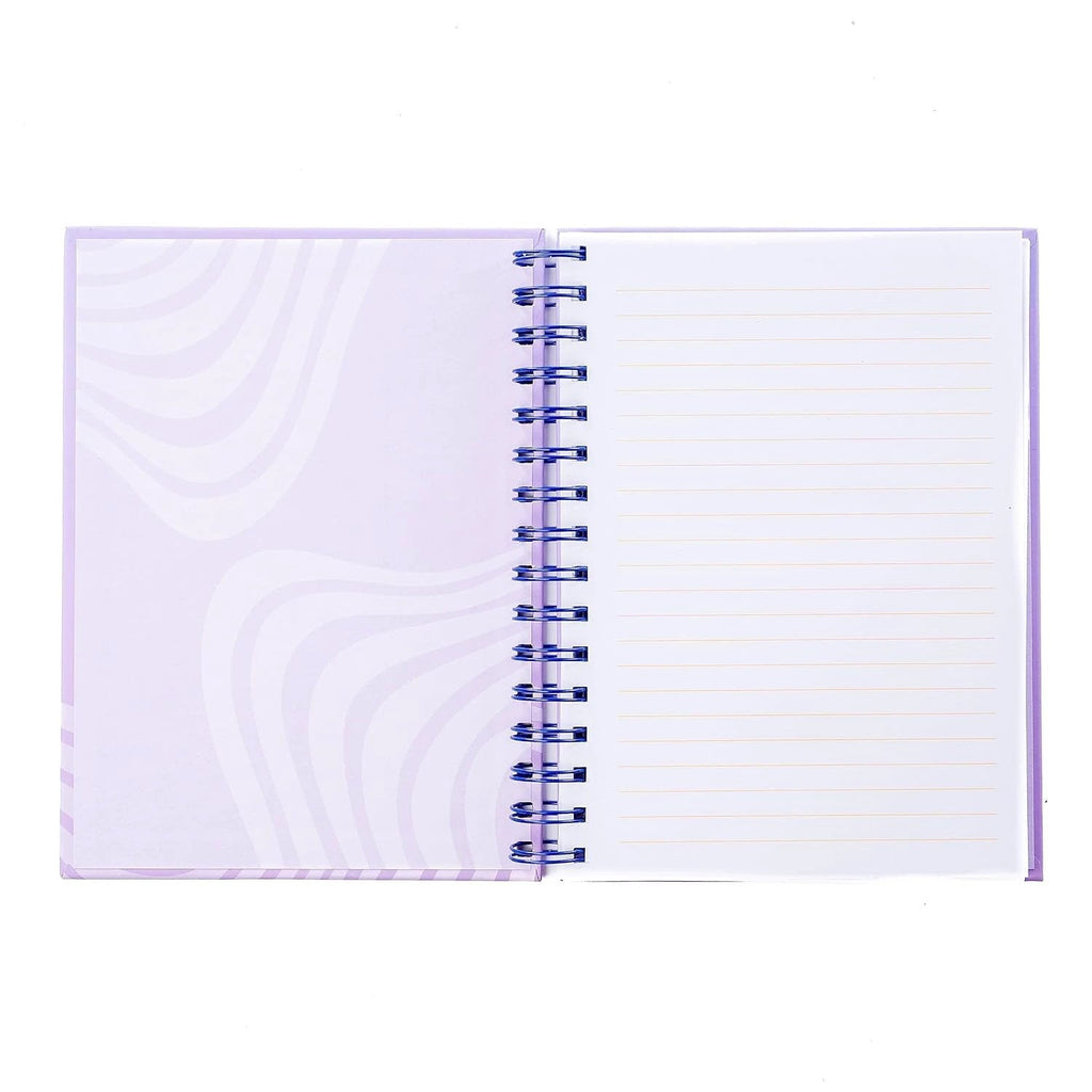 Overthinker Spiral Bound Notebook | Reflective Cover Journal | Retro Violet by The Bullish Store