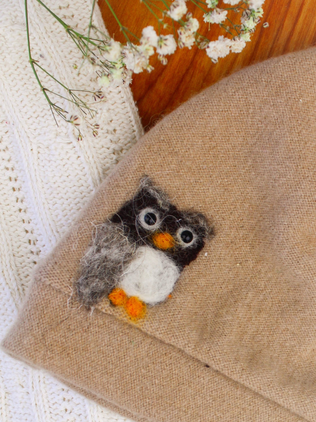 Owl Cashmere Hat - Toddler hat La Vie Bien Owl Cashmere Hat - Toddler