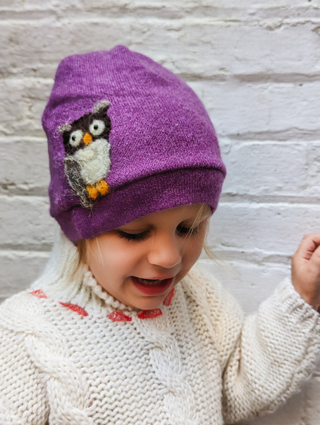 Owl Cashmere Hat - Toddler hat La Vie Bien Owl Cashmere Hat - Toddler