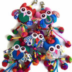 Owl Pom Pom Keychain | Handmade Bag Charm with Zipper Pull – Thailand Zipper Pulls La Vie Bien Owl Pom Pom Keychain | Handmade Bag Charm with Zipper Pull – Thailand