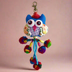 Owl Pom Pom Keychain | Handmade Bag Charm with Zipper Pull – Thailand Zipper Pulls La Vie Bien Owl Pom Pom Keychain | Handmade Bag Charm with Zipper Pull – Thailand