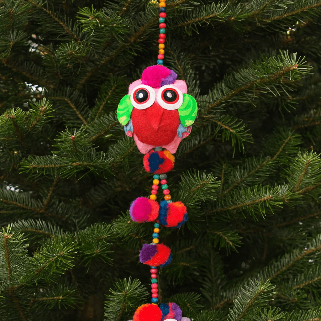 Owl Pom Pom Multicolor Garland Decor - Thailand Decor La Vie Bien Owl Pom Pom Multicolor Garland Decor - Thailand