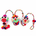 Owl Pom Pom Multicolor Garland Decor - Thailand Decor La Vie Bien Owl Pom Pom Multicolor Garland Decor - Thailand