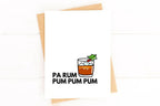 Pa Rum Pum Pum Pum Funny Christmas Little Drummer Boy Card Cute Christmas Cards by Five Dot Post