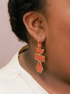 Pagoda Painted Earrings by Fair Anita