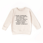 Paint Pumpkin and Spooky Stories toddler and youth Sweatshirt, Halloween collection by Benny and Ray Apparel