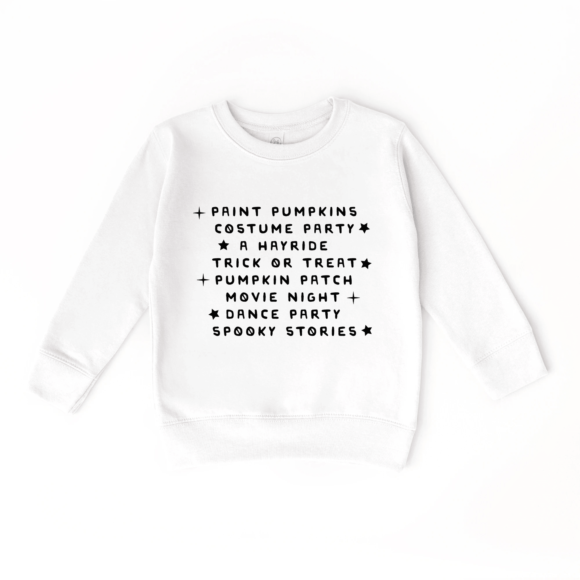 Paint Pumpkin and Spooky Stories toddler and youth Sweatshirt, Halloween collection by Benny and Ray Apparel