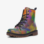Paint splatter faux Leather Lightweight boots by Printy6