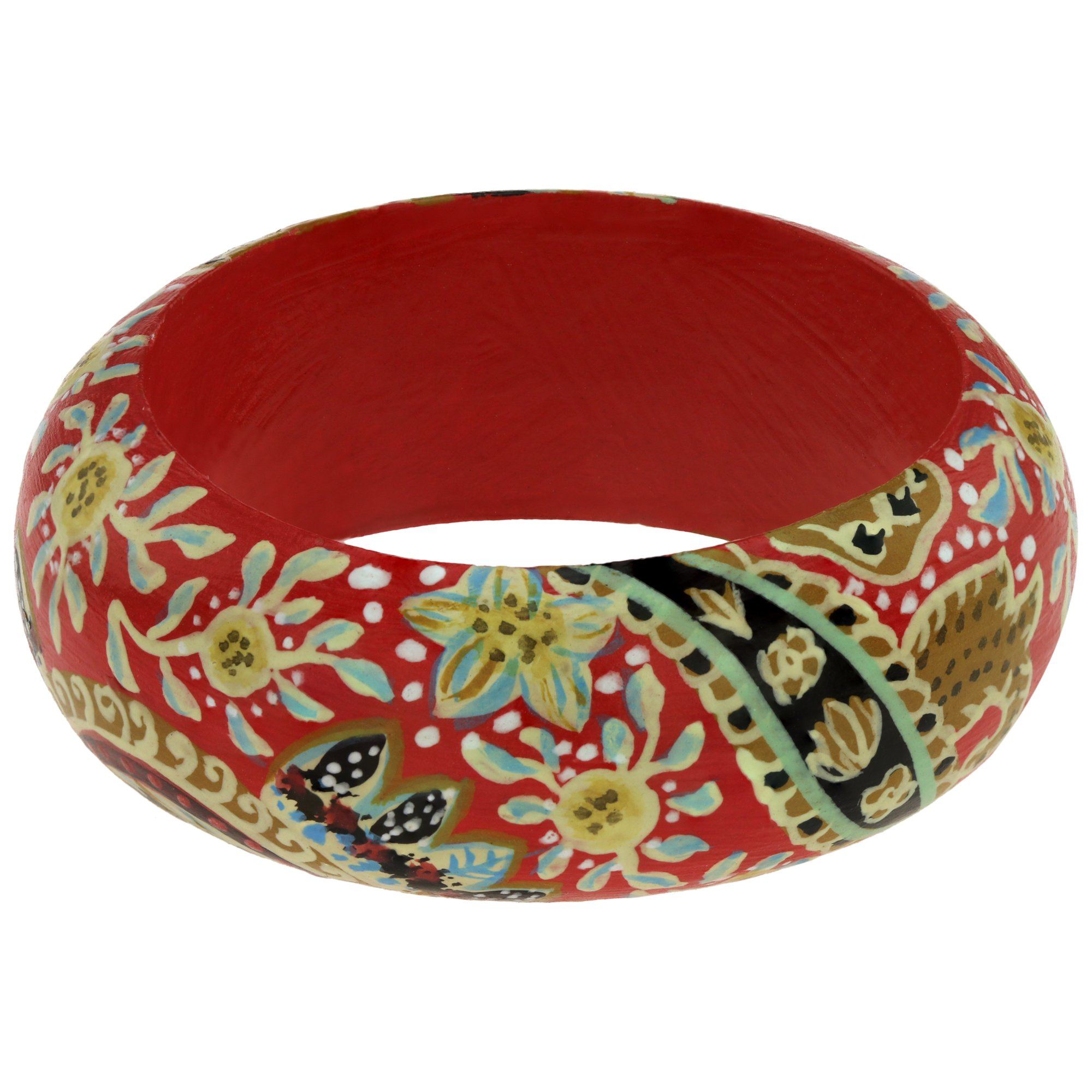 Painted Paisley Bangle Bracelets - Fashion La Vie Bien Painted Paisley Bangle