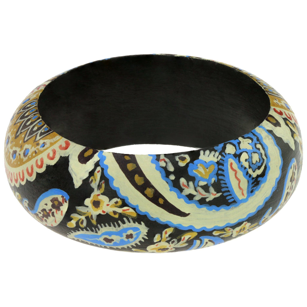 Painted Paisley Bangle Bracelets - Fashion La Vie Bien Painted Paisley Bangle