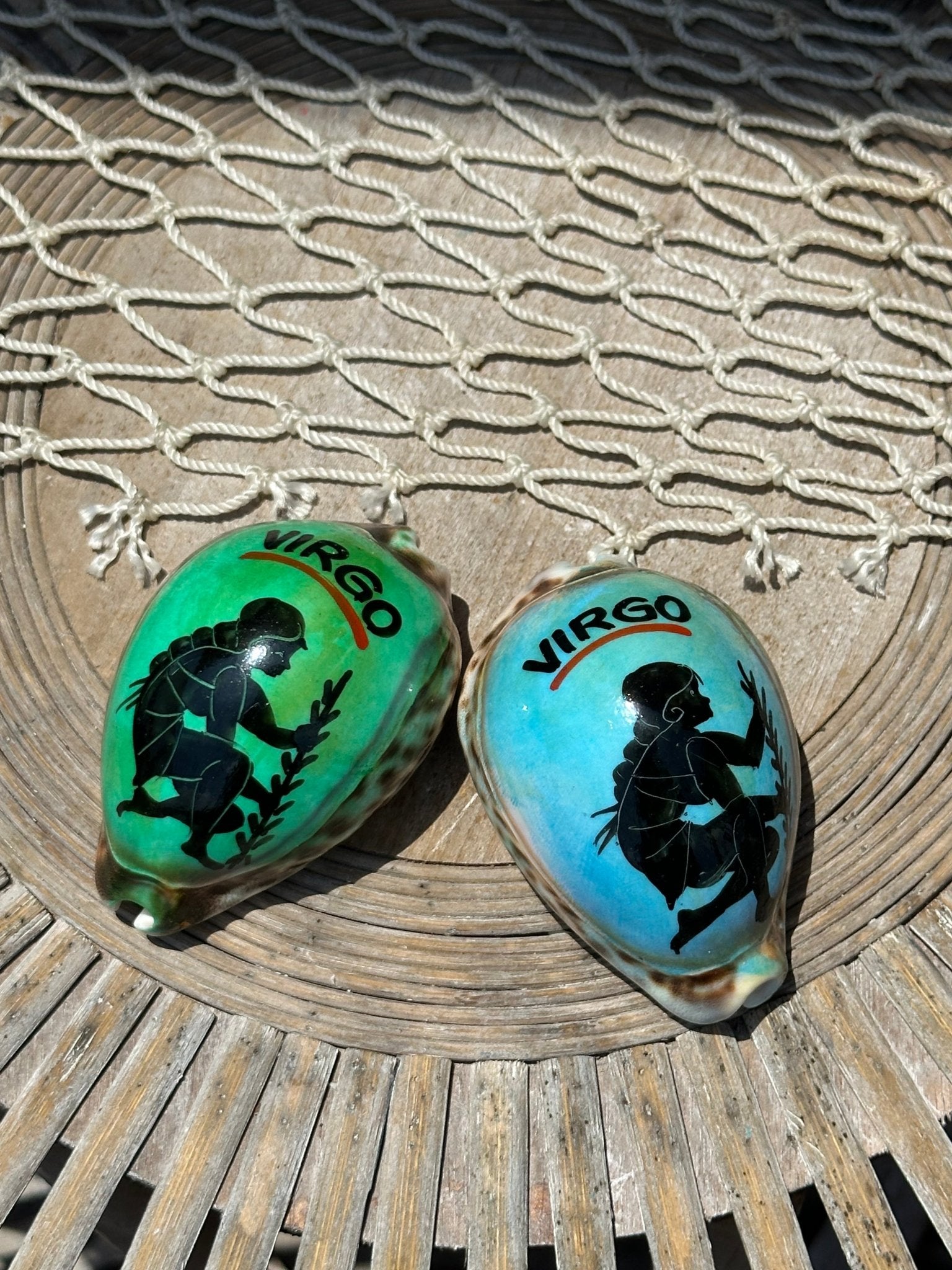 Painted Zodiac Sign Cowrie Shell La Vie Bien Painted Zodiac Sign Cowrie Shell
